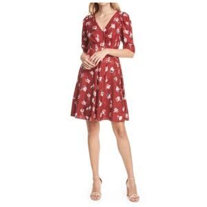 Rebecca Taylor Floral Silk Mini Dress